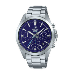 Casio Edifice Men Chronograph Watch - Silver Blue | EFV-630D-2AVUDF