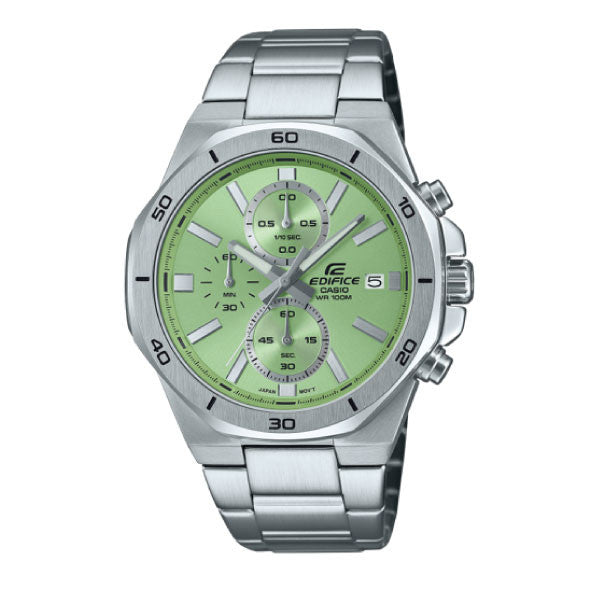 Casio Edifice Men Chronograph Watch - Silver Green | EFV-640D-3AVUDF