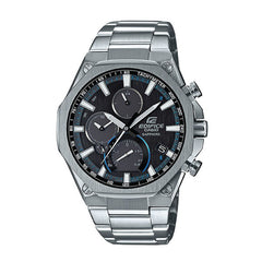 Casio Edifice Men Connected Solar Chronograph Watch - Silver Black | EQB-1100D-1ADR