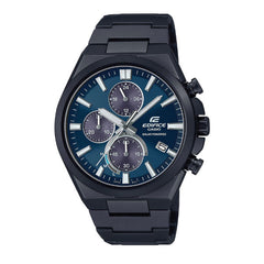Casio Edifice Men Solar Chronograph Watch - Black Blue | EQS-950DC-2AVUDF