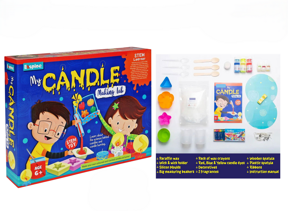 Eksploe My Candle Making Lab 13017 — STEM Candle Craft Kit for Kids | Age 6+