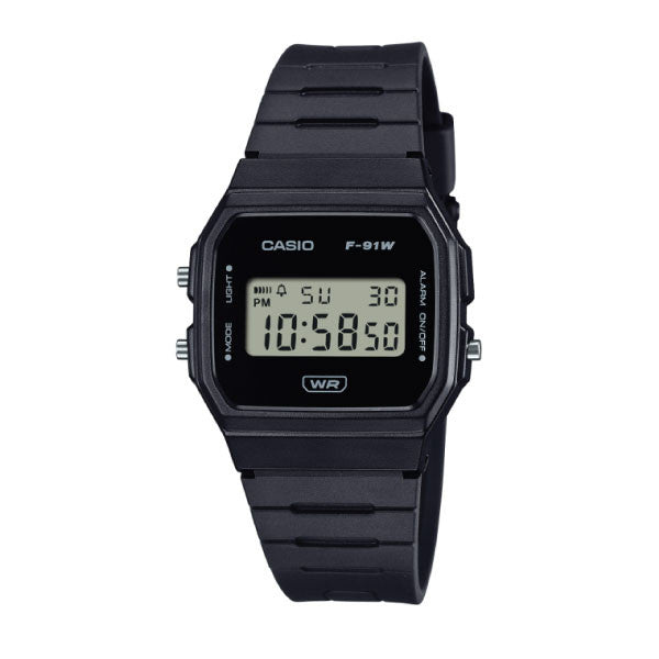 Casio Vintage Digital Men Watch - Black | F-91WB-1ADF