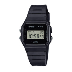 Casio Vintage Digital Men Watch - Black | F-91WB-1ADF