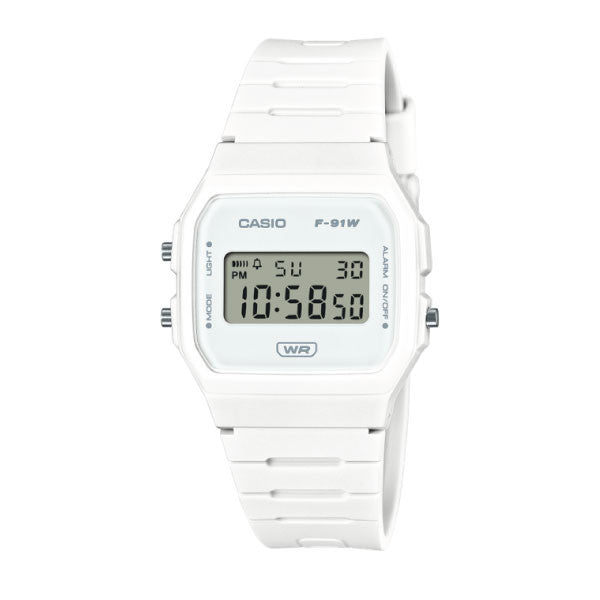 Casio Vintage Digital Men Watch - White | F-91WB-7ADF