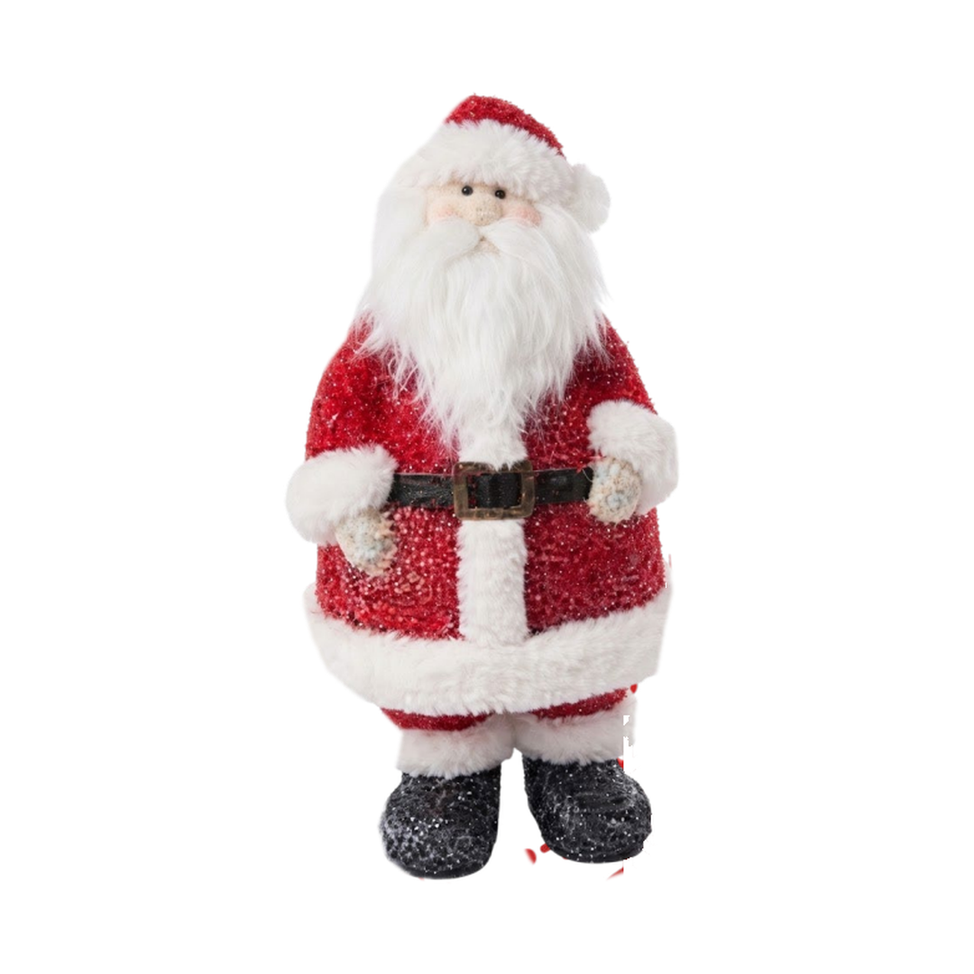 Christmas Santa Claus Decoration with Red Glitter Outfit