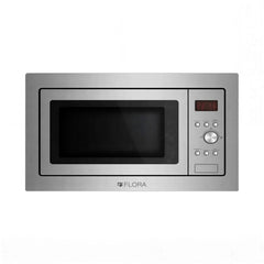 FLORA Built-In Microwave Oven 25 Litres Full Black Glass | FLBMW6-TG25B-BG