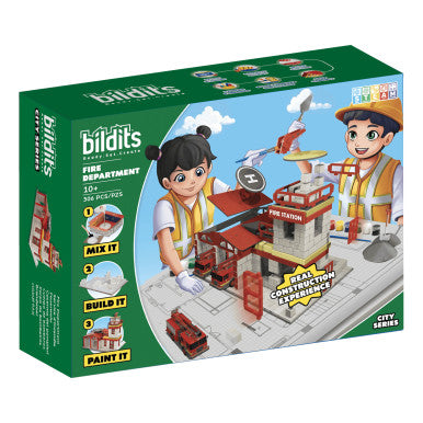 Bildits Fire Department DIY Construction Kit - 306 Pieces
