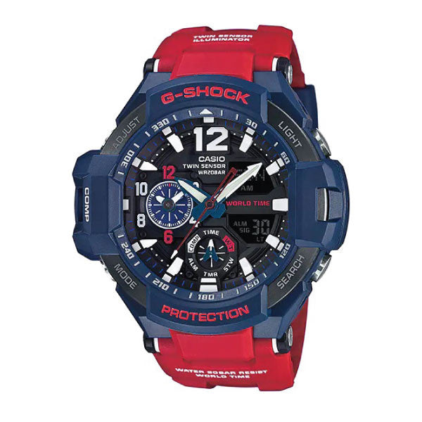 Casio G-SHOCK MASTER OF G GRAVITYMASTER Men Watch - Blue Red | GA-1100-2ADR