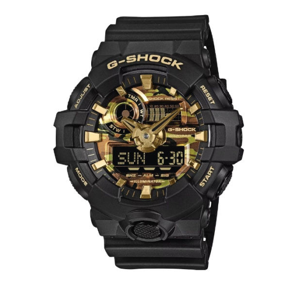 Casio G-SHOCK Casual Men Watch - Black Camouflage | GA-700CF-1ADR