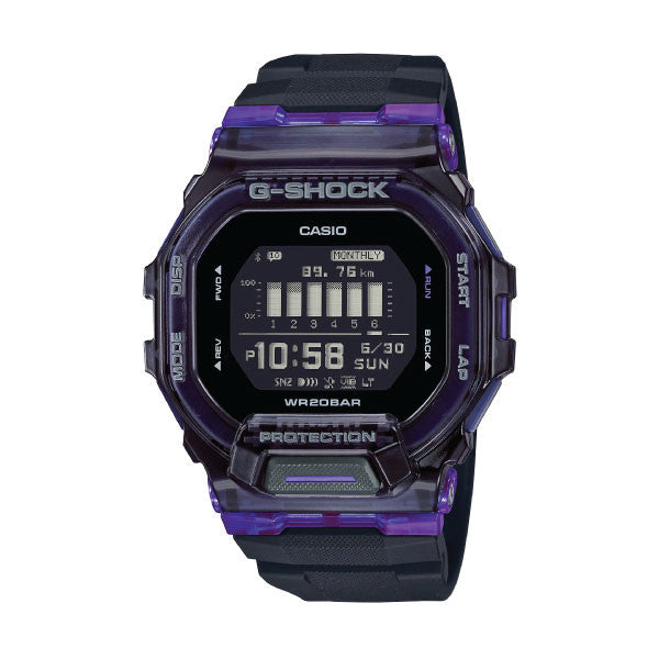 Casio G-SHOCK Bluetooth Digital Men Watch - Black / Purple | GBD-200SM-1A6DR
