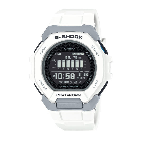 Casio G-SHOCK G-SQUAD Bluetooth Digital Men Watch - White | GBD-300-7DR