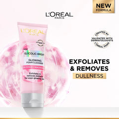 L'Oréal Paris Glycolic-Bright Daily Glowing Foam Cleanser with Glycolic Acid & Niacinamide 100ml