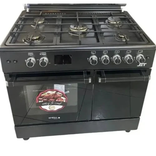General Gold 5200-BRASS-BL LPG Gas Oven Black | 5200-BRASS-BL