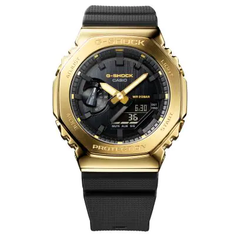 Casio G-SHOCK Metal-Covered Men Analog-Digital Watch - Black & Gold | GM-2100G-1A9DR