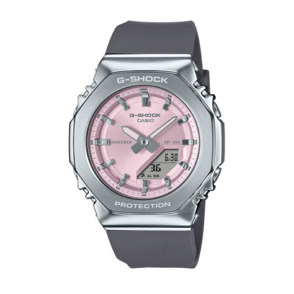 Casio G-SHOCK Women Analog-Digital Watch - Grey & Pink | GM-S2110-4ADR
