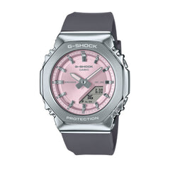 Casio G-SHOCK Women Analog-Digital Watch - Grey & Pink | GM-S2110-4ADR