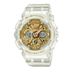 Casio G-SHOCK Transparent Gold Casual Women Analog-Digital Watch - White & Gold | GMA-S120SG-7ADR