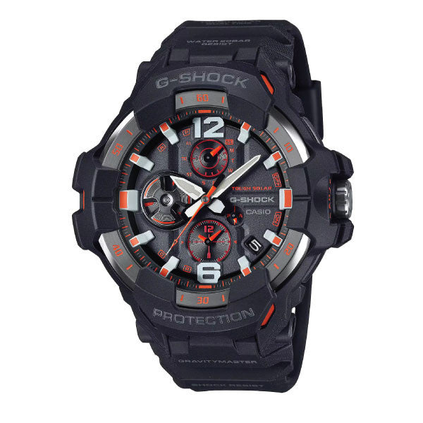 Casio G-SHOCK GRAVITYMASTER Bluetooth Solar Men Watch - Black & Orange | GR-B300-1A4DR