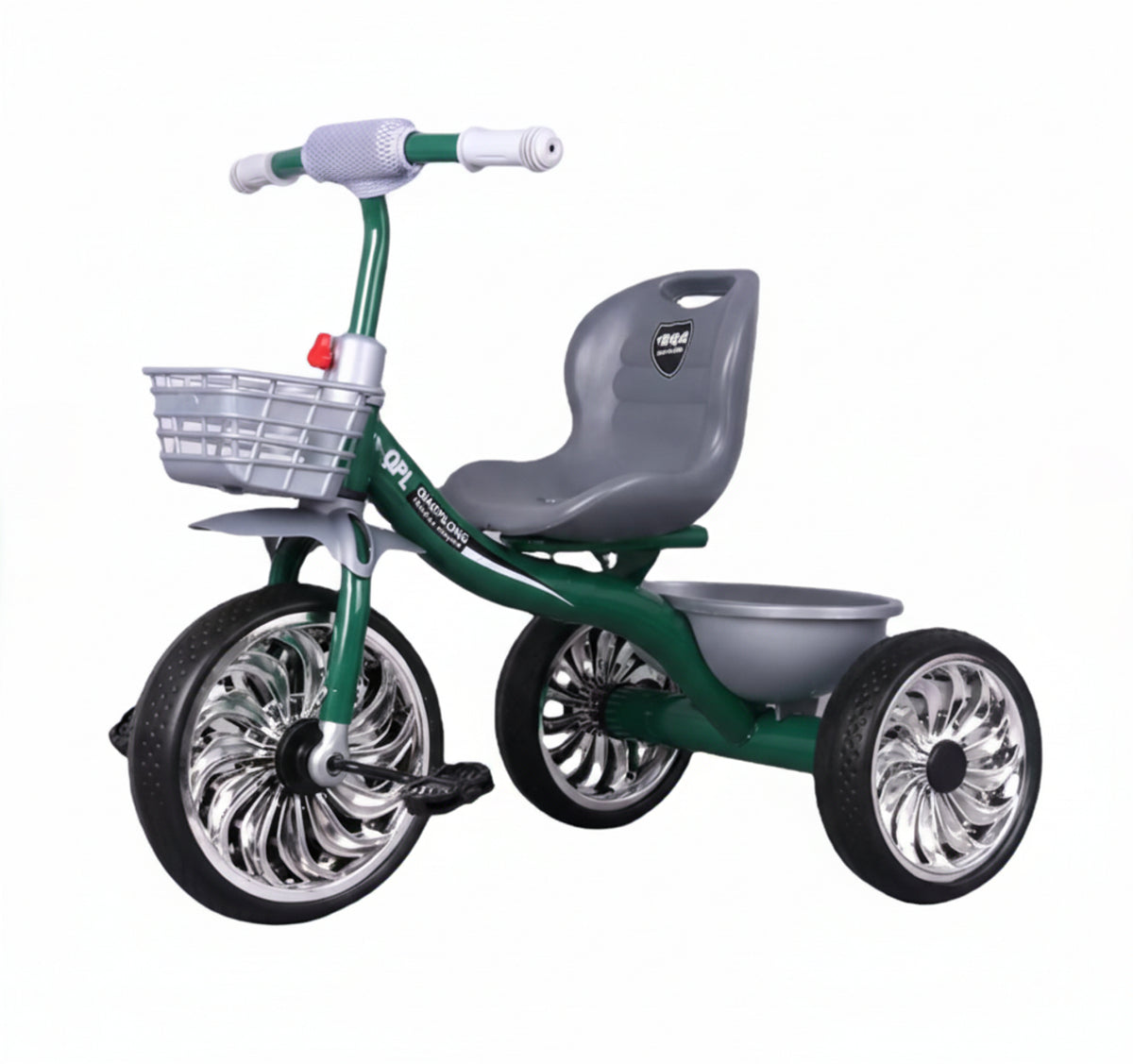 Kids Tricycle with Basket & Comfortable Seat, Toddler Pedal Bike - Green | 900/G