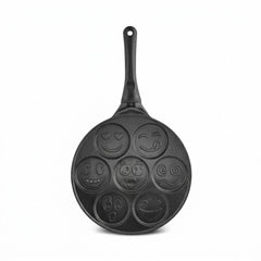 Karaca Fluffy 7-Face Non-Stick Induction Ceramic Pancake Pan 26cm - Black | 8683650394952