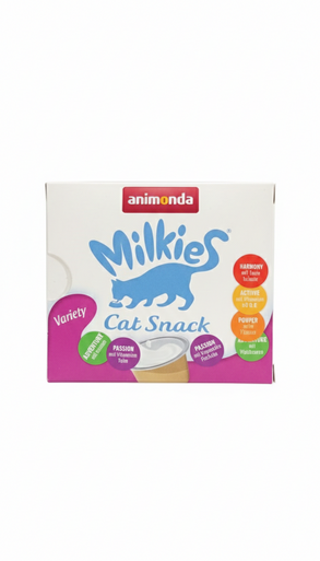 Animonda Milkies Cat Snack Cups - تشكيلة (عبوة وردية) | 4 × أكواب