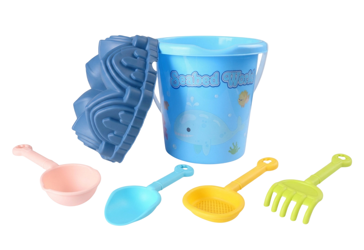 Beach Toy Set 7PCS - Bucket & Sand Tools (Luxury Series) | 587-5