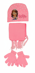 Sofia the First Kids Winter Set - Hat, Scarf & Gloves - Pink | AL1888