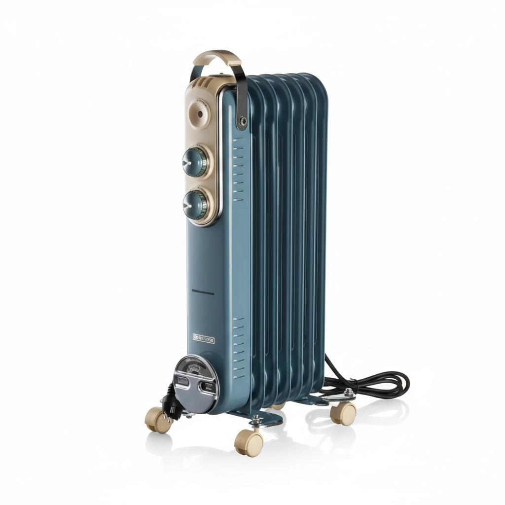 Ariete Vintage Oil Radiator 7 Fins 1500W - Blue | 837/05