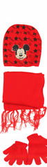 Mickey Mouse Kids Winter Set - Hat, Scarf & Gloves - Red | AL1896