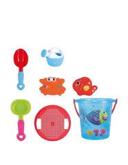 Sand Bucket Set 7PCS - Blue Fish Design Beach Toys | 587-6