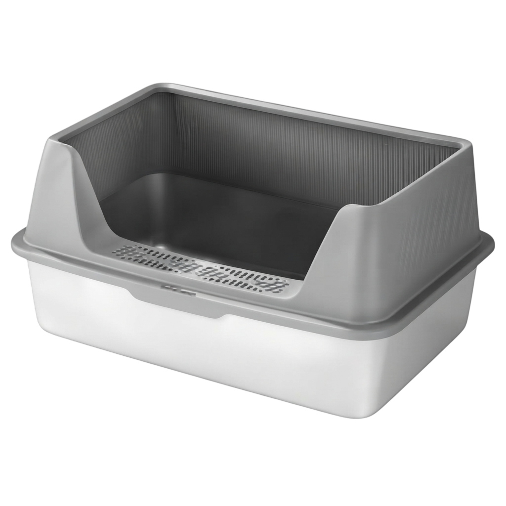 Nobby Miami 201 Stainless Steel Cat Litter Box Grey 60 × 40 × 35cm | SW0428