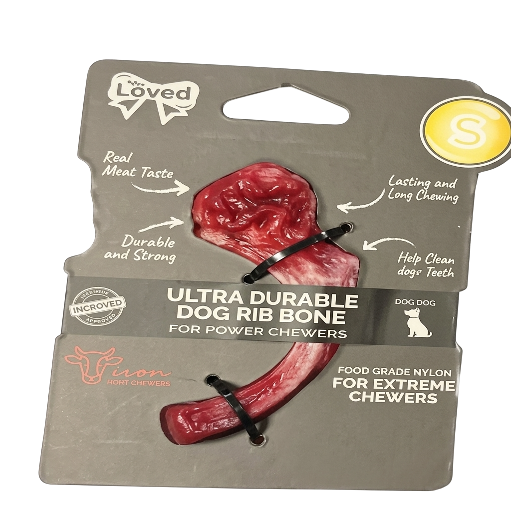 Nobby Dog Rib Bone Nylon Chew Toy Beef Flavor | TBL341