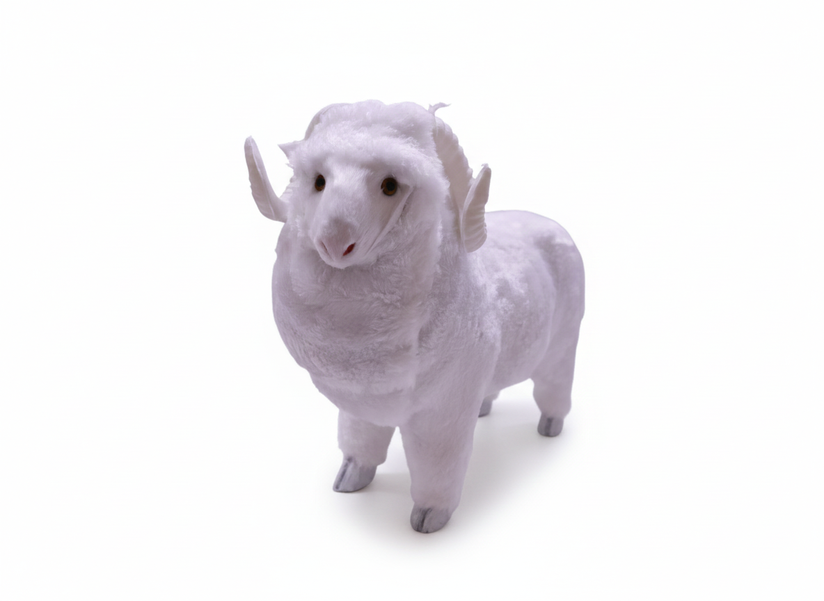 Christmas Large White Ram Figurine 40 cm | AL555-1