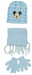 Mickey Mouse Kids Winter Set - Hat, Scarf & Gloves - Light Blue | AL1896