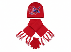 Kids Spiderman Winter Hat, Scarf & Gloves Set - Red | AL1895