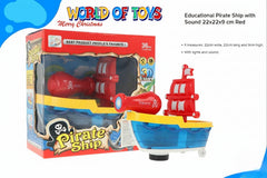 Pirate Ship Toy - Light & Sound Educational Pirate Boat (22×22×9 cm) | 2388