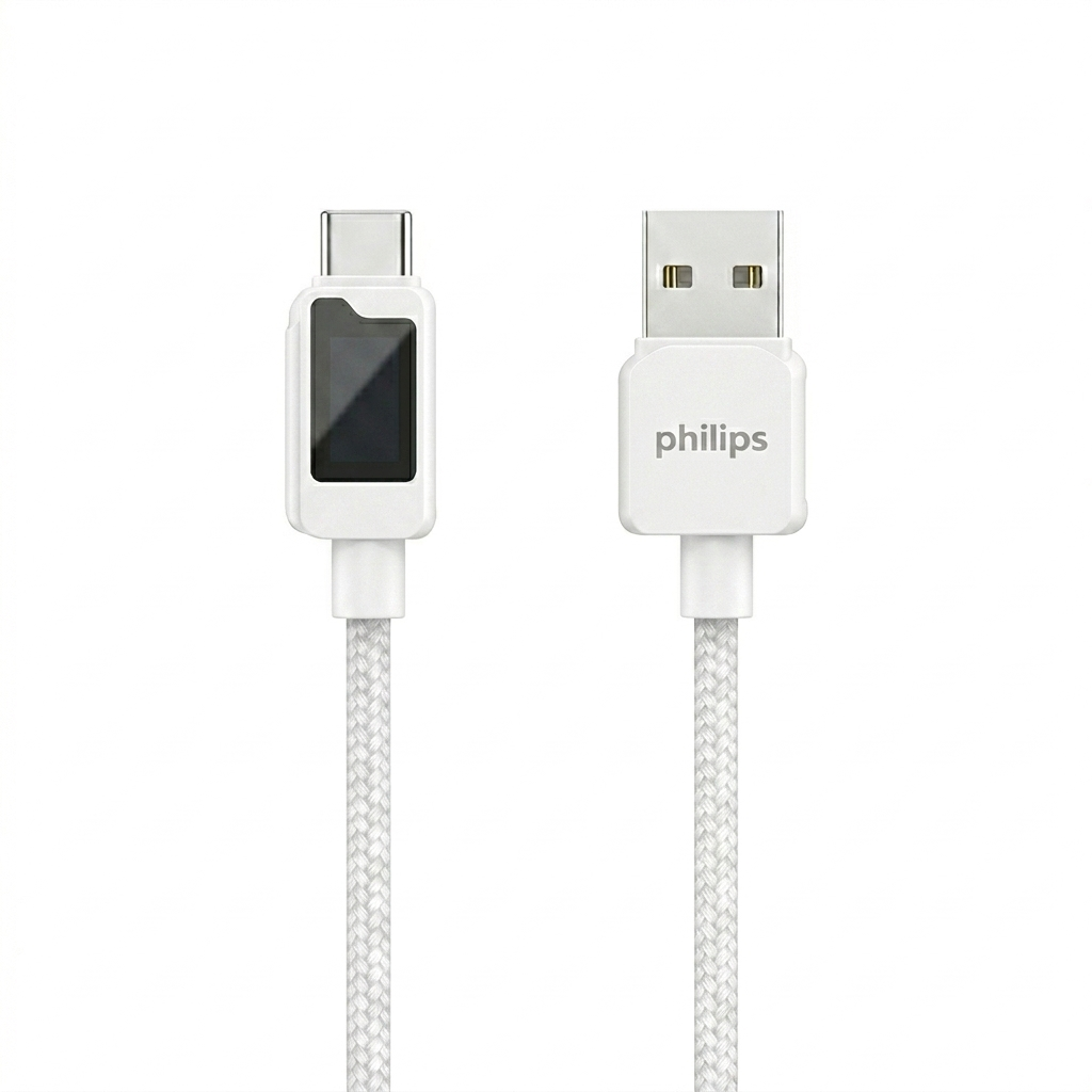 Philips USB-A to USB-C Cable 6A 1m - White | DLC5011AW/70