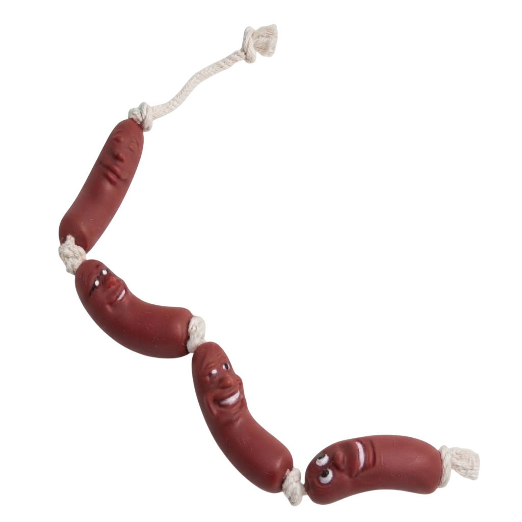 Nobby Vinyl Sausages Chain "Classic" 4 Pieces Dog Toy | 61202