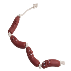 Nobby Vinyl Sausages Chain "Classic" 4 Pieces Dog Toy | 61202