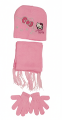 Hello Kitty Kids Winter Set - Hat, Scarf & Gloves - Light Pink | AL1891