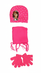 Sofia the First Kids Winter Set - Hat, Scarf & Gloves - Hot Pink | AL1888