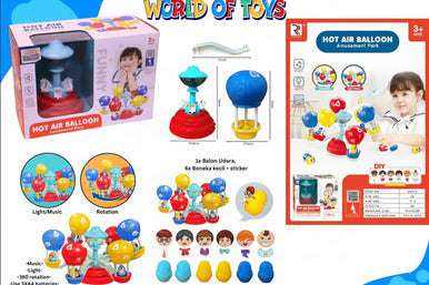 Hot Air Balloon Amusement Park - Music, Lights & 360° Rotating Ride Toy | ZR215