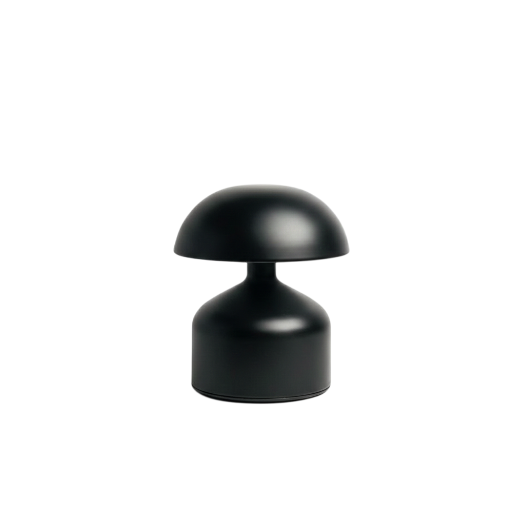 SK Modern Black Mushroom LED Table Lamp - 13 cm, 3 Adjustable Light Levels | SK1951414