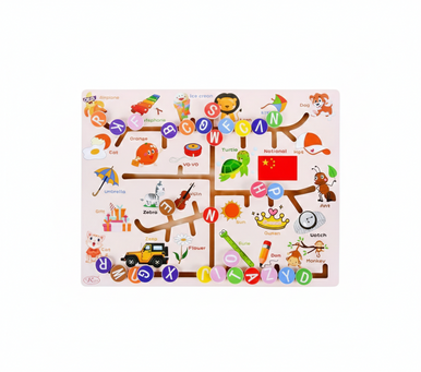 Kids English Alphabet Maze Educational Wooden Puzzle Board | AL4464