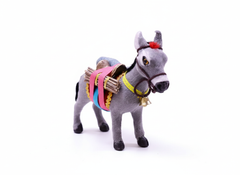 Christmas Donkey Figurine with Loaded Saddle 17 cm | AL548-1