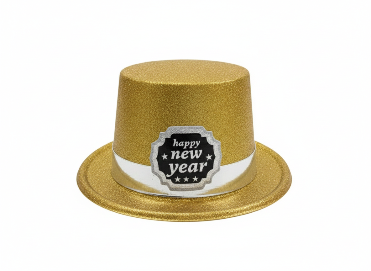 Happy New Year Glitter Party Hat - Gold | AL1841