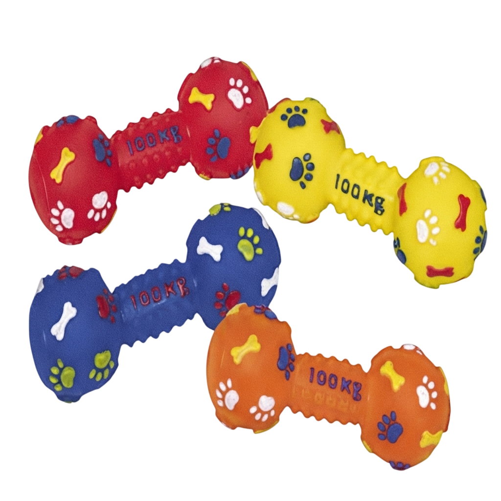 Nobby Vinyl Dumbbell "Classic" with Squeaker 14cm Assorted Colours | 61210