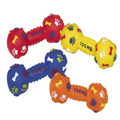 Nobby Vinyl Dumbbell "Classic" with Squeaker 14cm Assorted Colours | 61210