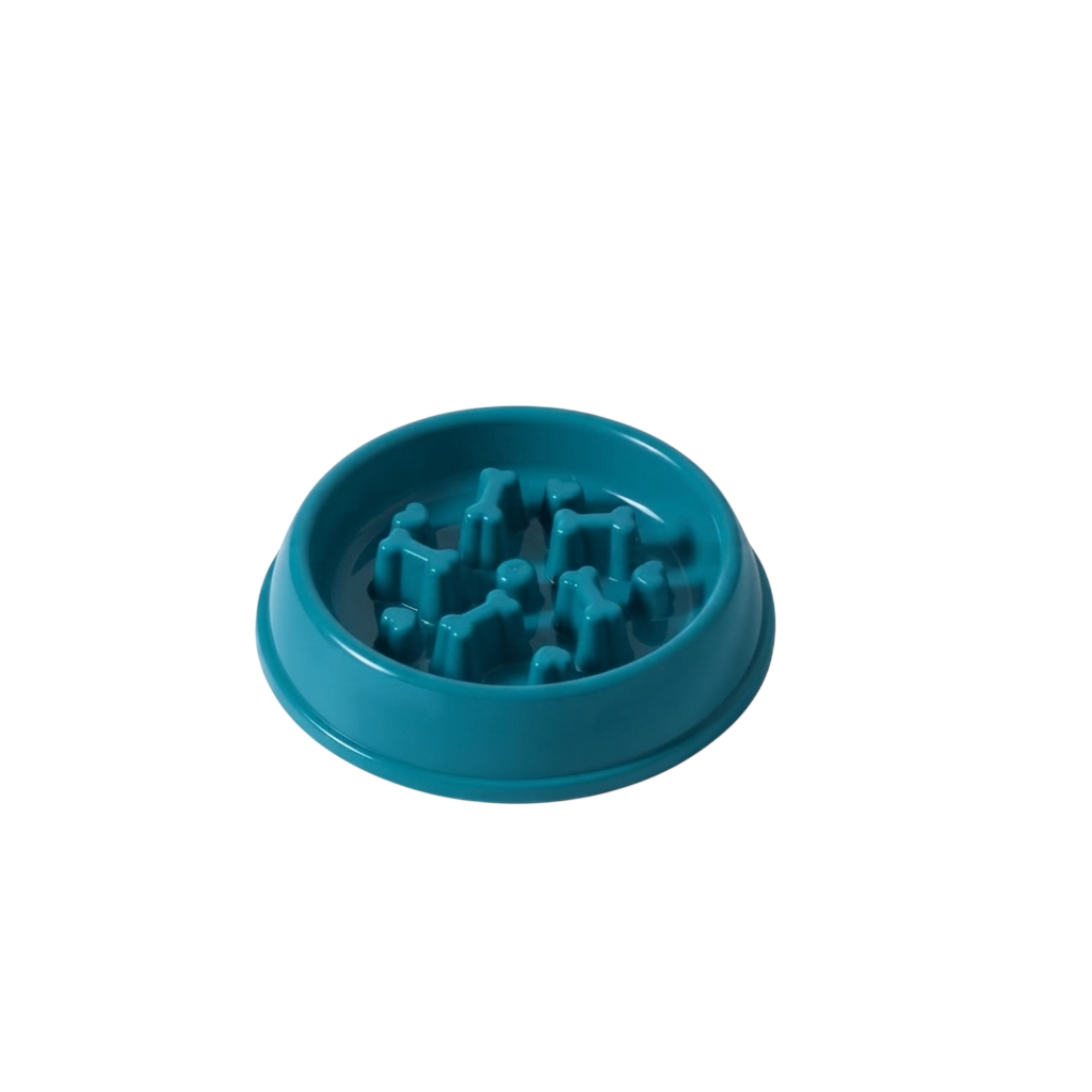 Nobby Bone Shape Pet Slow Feeder Bowl Blue 600ml | TBL461