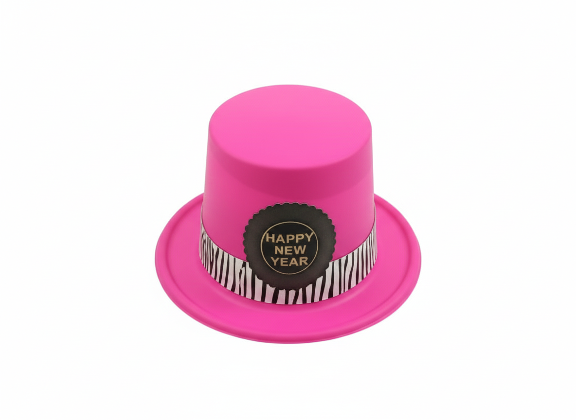 Neon Happy New Year Party Hat - Pink | AL1836